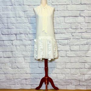 Alice by Temperley Light Cream Drop Waist Mini Dress